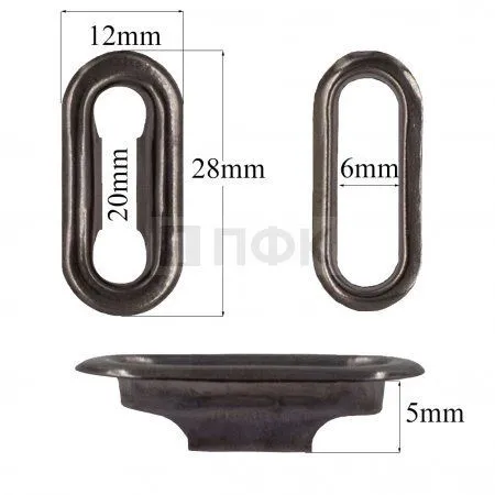 Люверсы овал 20мм сталь цв никель тем (уп 1000шт) Люверсы овал 20мм сталь цв никель тем (уп 1000шт)