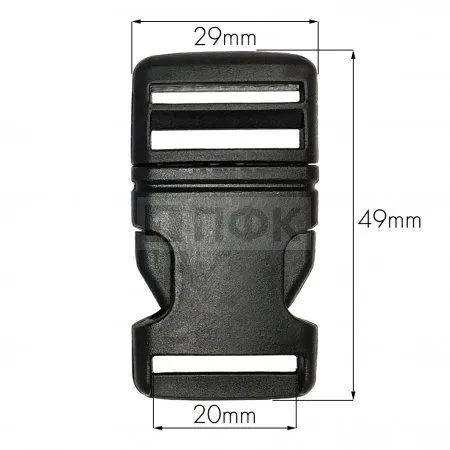 Фастекс (защелка-трезубец) ПП 25мм цв черный (уп 200/3800шт) 8921 Фастекс (защелка-трезубец) ПП 25мм цв черный (уп 200/3800шт) 8921